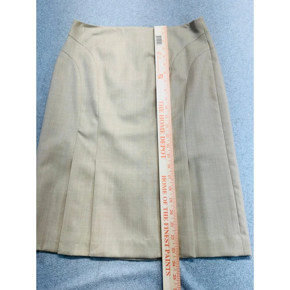 Ann Taylor LOFT Women 6 Tan A-Line Career Skirt Knee Length Lined Office Classic